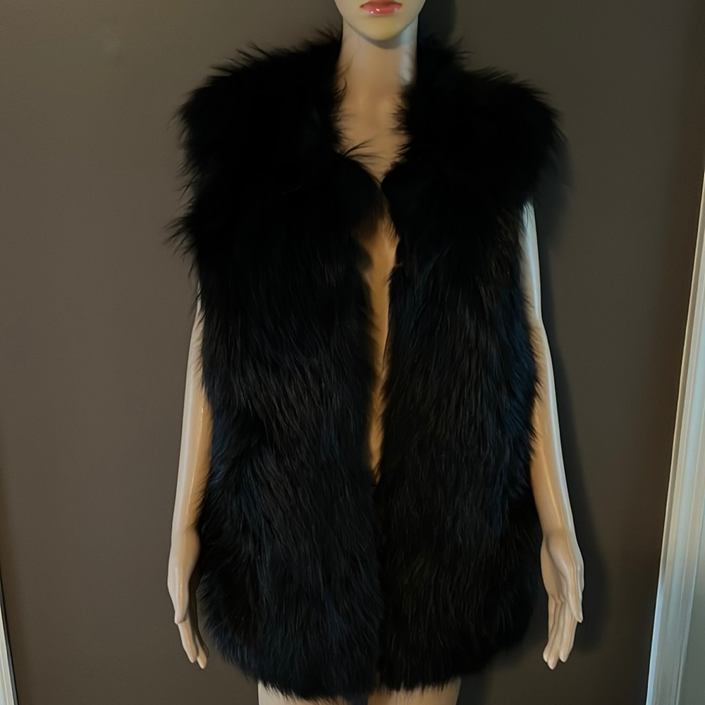 Pure Navy Fur Vest
